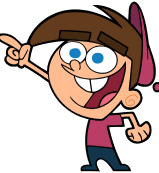 Imagem do personagem Timmy dos padinhos mágicos apontando para cima.